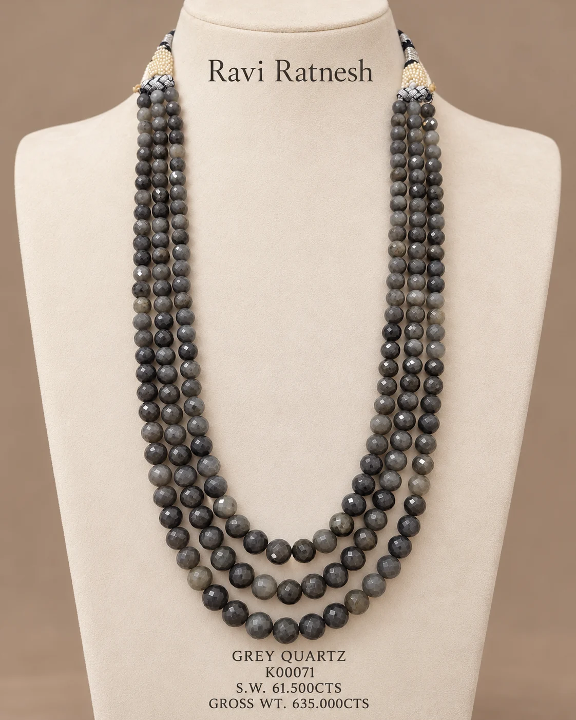 Grey Quartz Necklace