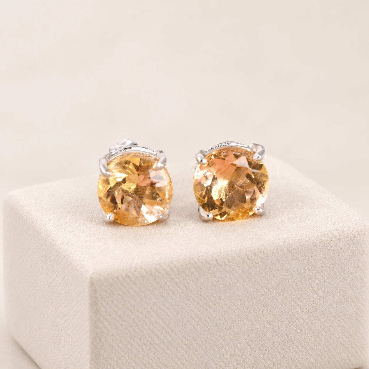 Ravi Gallery Home Citrine Earrings — studio display