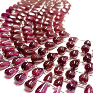 Rhodolite Garnet Smooth Drops (5x8.5) - (5.5x10) - Ravi Ratnesh