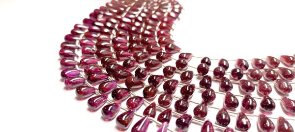 Rhodolite Garnet Smooth Drops (5x8.5) - (5.5x10) - Ravi Ratnesh