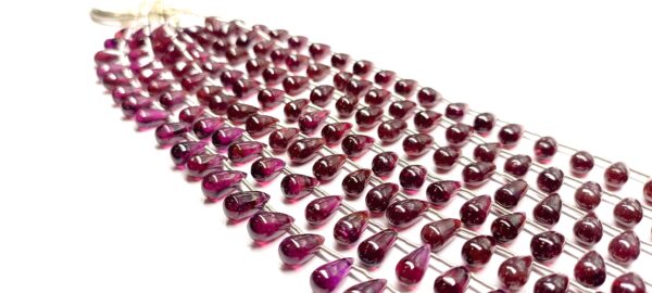 Rhodolite Garnet Smooth Drops (5x8.5) - (5.5x10) - Ravi Ratnesh