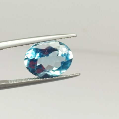 BLUE TOPAZ OVAL CUT 10x13.5MM -7.35 CARAT - Ravi Ratnesh