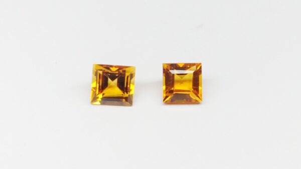 Madeira Citrine Square Cut 5MM - 1.50 Carat - Ravi Ratnesh