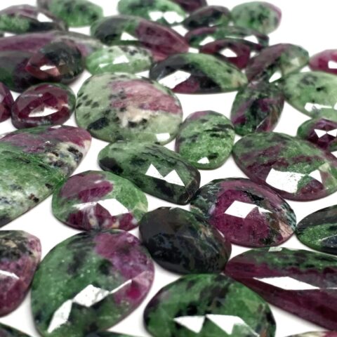 Ruby Zoisite Organic Rose Cuts - Ravi Ratnesh