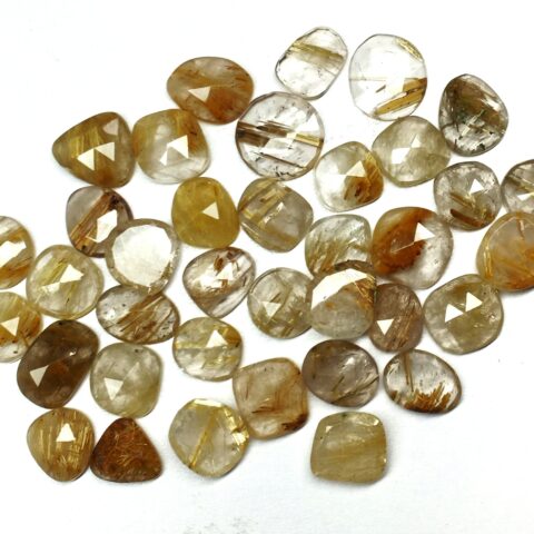 Rutilated Quartz Organic Rose Cut - Ravi Ratnesh