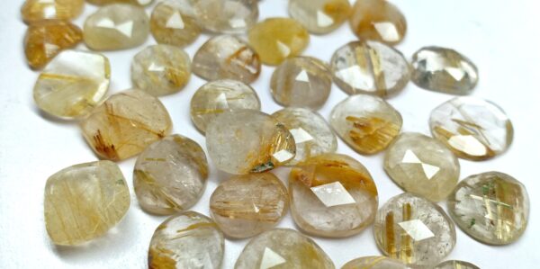 Rutilated Quartz Organic Rose Cut - Ravi Ratnesh