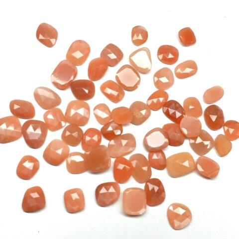 Peach Moonstone Organic Rose Cut - Ravi Ratnesh