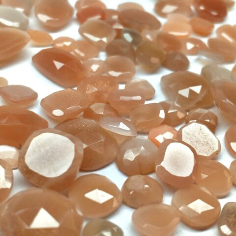Peach Moonstone Organic Rose Cut - Ravi Ratnesh