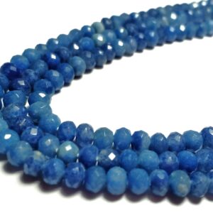 Blue Quartz Roundles Faceted (3.5-4mm) - Ravi Ratnesh