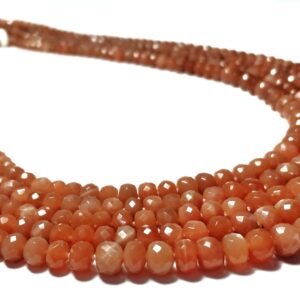 Peach Moonstone Roundles Faceted (3.5-6mm) - Ravi Ratnesh