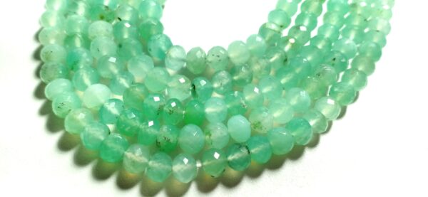 Chrysoprase Roundles Faceted (4-5.5mm) - Ravi Ratnesh