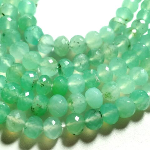 Chrysoprase Roundles Faceted (4-5.5mm) - Ravi Ratnesh