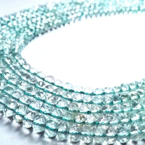 Aquamarine Roundles Faceted (4-5mm) - Ravi Ratnesh
