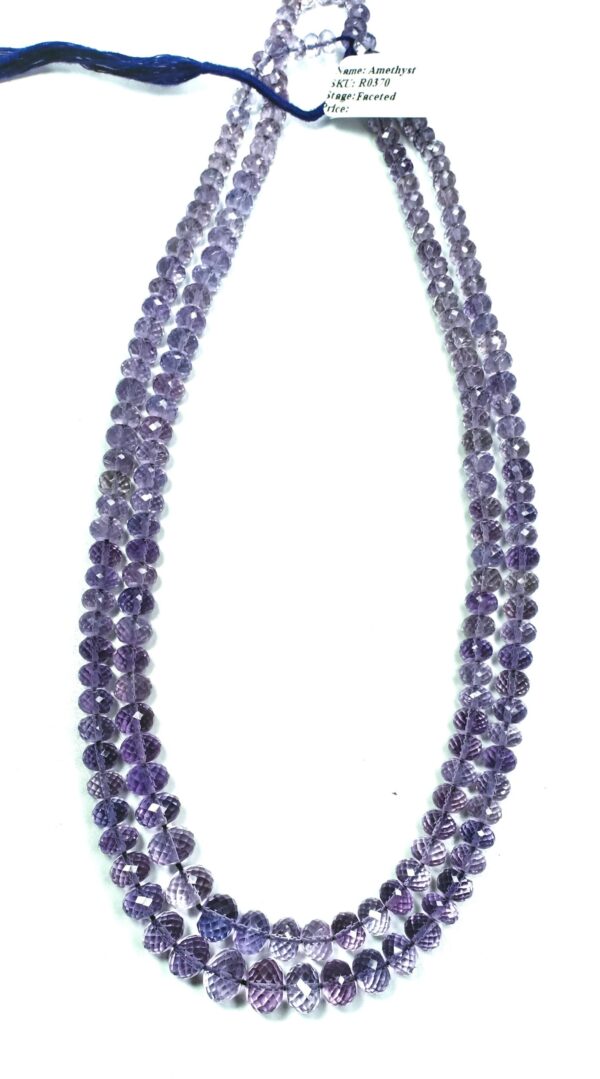 Amethyst Roundles Faceted (4.5-8.5mm) - Ravi Ratnesh