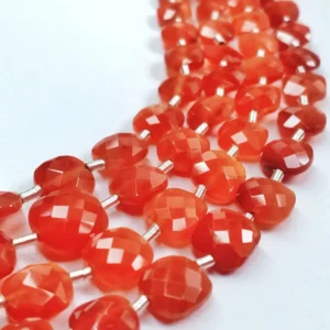 Carnelian Checker Faceted (8-8.5mm) - Ravi Ratnesh