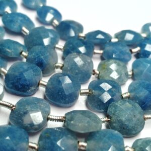 Blue Quartz Checker Faceted (7.5-9.5mm) - Ravi Ratnesh