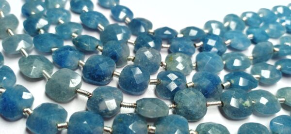 Blue Quartz Checker Faceted (7.5-9.5mm) - Ravi Ratnesh