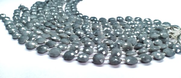 Grey Quartz Checker Faceted (8-8.5mm) - Ravi Ratnesh