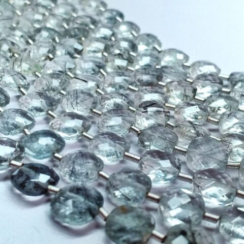 Tourmalited Checker Faceted (8-8.5mm) - Ravi Ratnesh