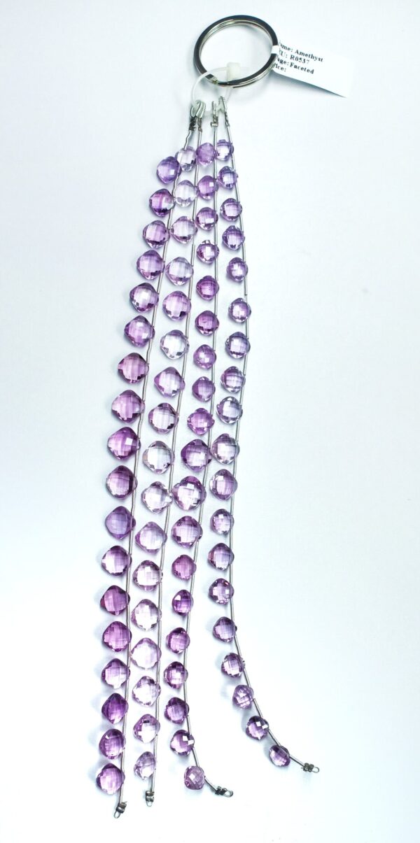 Amethyst Checker Faceted (6.5-9mm) - Ravi Ratnesh