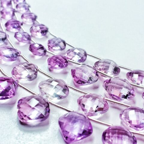 Amethyst Checker Faceted (6.5-9mm) - Ravi Ratnesh