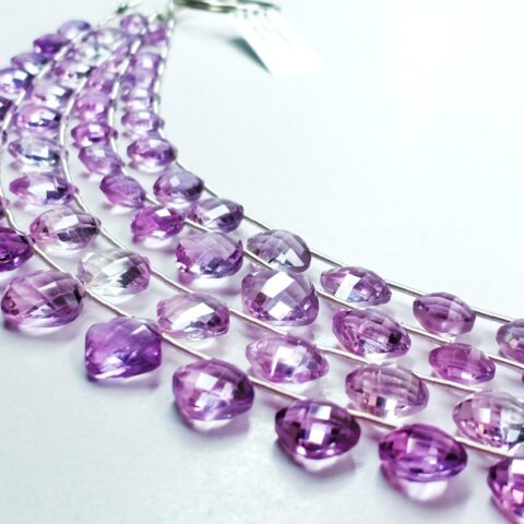 Amethyst Checker Faceted (6.5-9mm) - Ravi Ratnesh