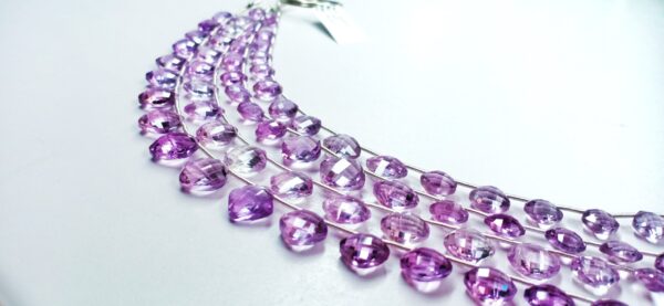 Amethyst Checker Faceted (6.5-9mm) - Ravi Ratnesh