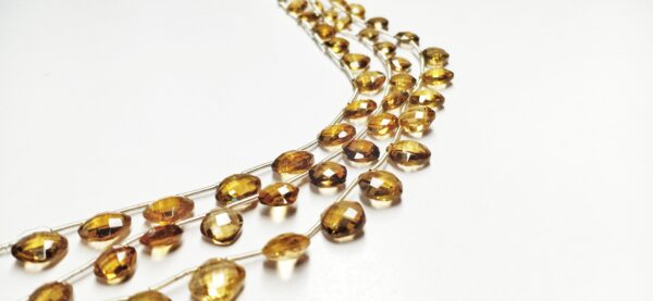 Cognac Checker Faceted (6-8mm) - Ravi Ratnesh