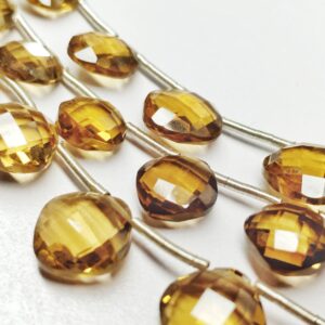 Cognac Checker Faceted (6-8mm) - Ravi Ratnesh