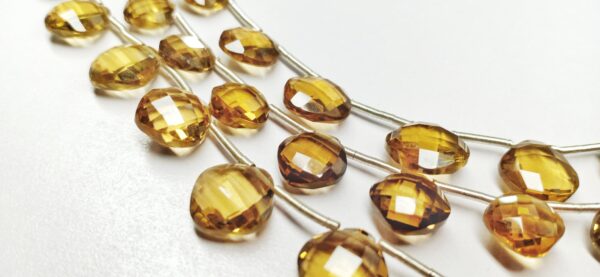 Cognac Checker Faceted (6-8mm) - Ravi Ratnesh