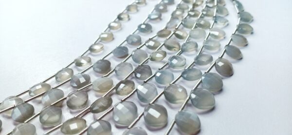 Grey Moonstone Checker Faceted (6-7mm) - Ravi Ratnesh