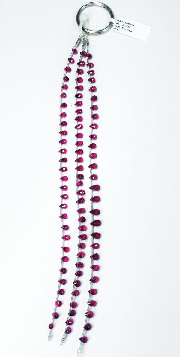 Garnet Drops Faceted (3.5x5-4.5x8mm) - Ravi Ratnesh