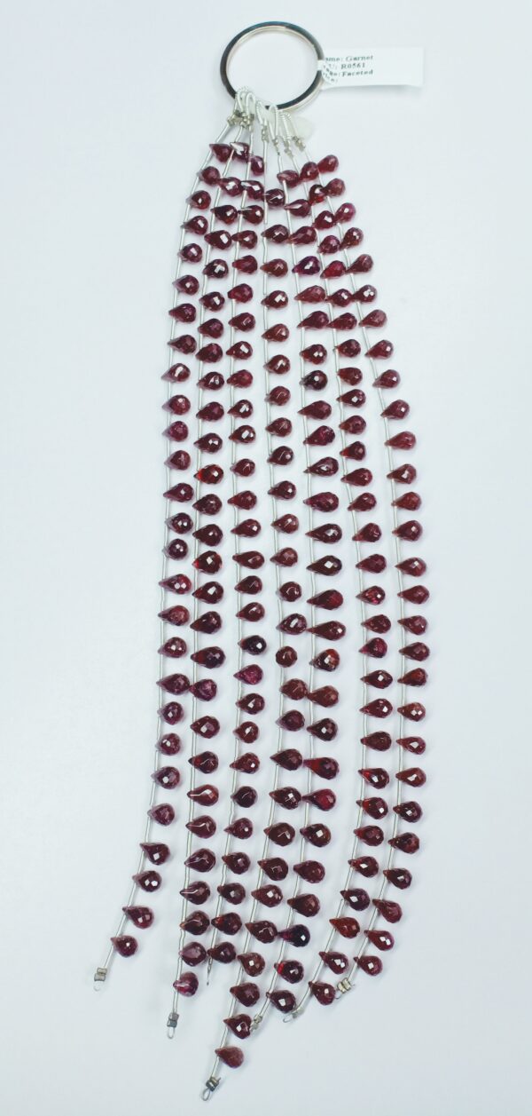 Garnet Drops Faceted (4x7-5.5x8.5mm) - Ravi Ratnesh