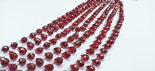 Garnet Drops Faceted (4x7-5.5x8.5mm) - Ravi Ratnesh