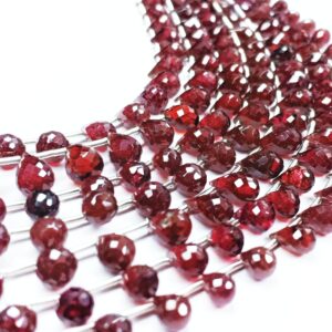 Garnet Drops Faceted (4x7-5.5x8.5mm) - Ravi Ratnesh