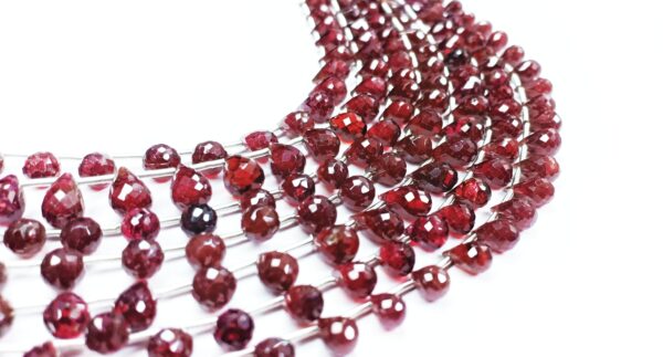 Garnet Drops Faceted (4x7-5.5x8.5mm) - Ravi Ratnesh