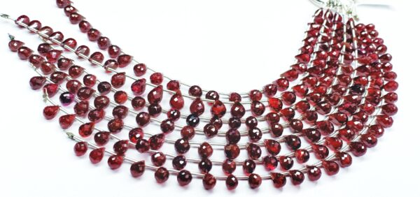 Garnet Drops Faceted (4x7-5.5x8.5mm) - Ravi Ratnesh