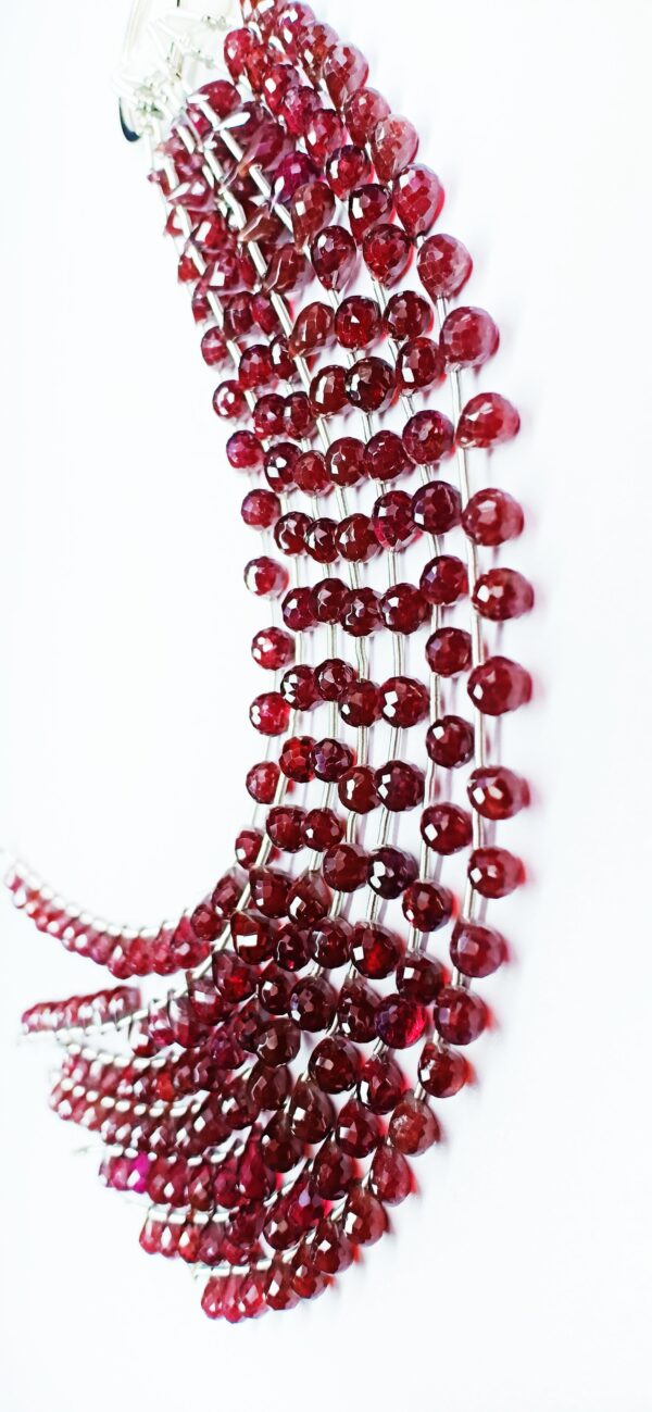 Garnet Drops Faceted (4x7-5.5x8.5mm) - Ravi Ratnesh