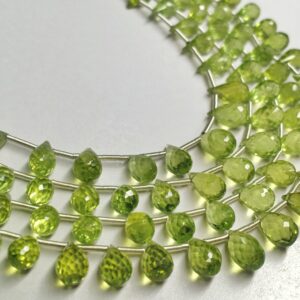 Peridot Drops Faceted (4x6-5.5x8mm) - Ravi Ratnesh