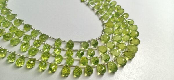 Peridot Drops Faceted (4x6-5.5x8mm) - Ravi Ratnesh