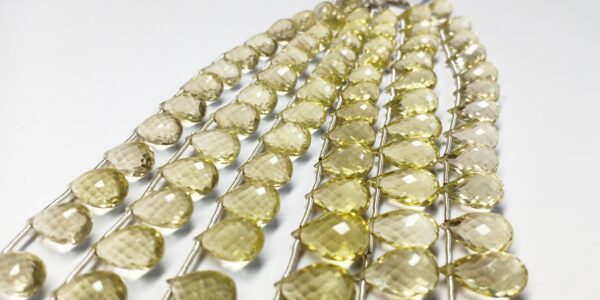 Lemon Quartz Drops Faceted (6.5x10-8x13mm) - Ravi Ratnesh