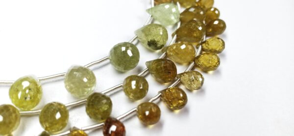 Grossular Garnet Drops Faceted (4.5x7-8x13mm) - Ravi Ratnesh