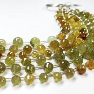 Grossular Garnet Drops Faceted (4.5x7-8x13mm) - Ravi Ratnesh