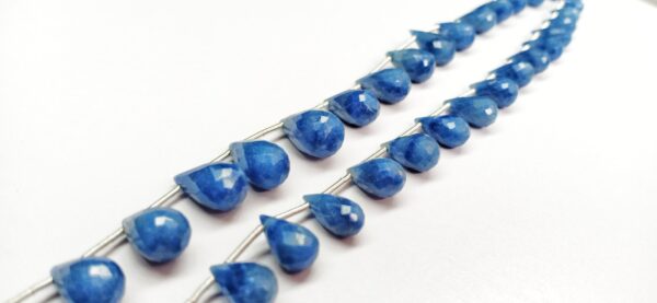 Blue Quartz Drops Faceted (5x8-8x14mm) - Ravi Ratnesh