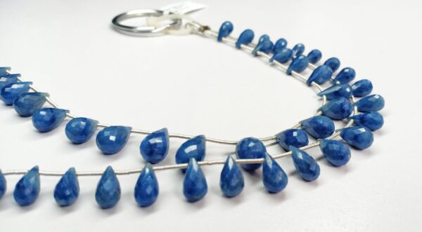 Blue Quartz Drops Faceted (5x8-8x14mm) - Ravi Ratnesh