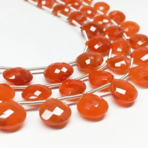 Carnelian Heart Shape Faceted (9.5-11.5mm) - Ravi Ratnesh