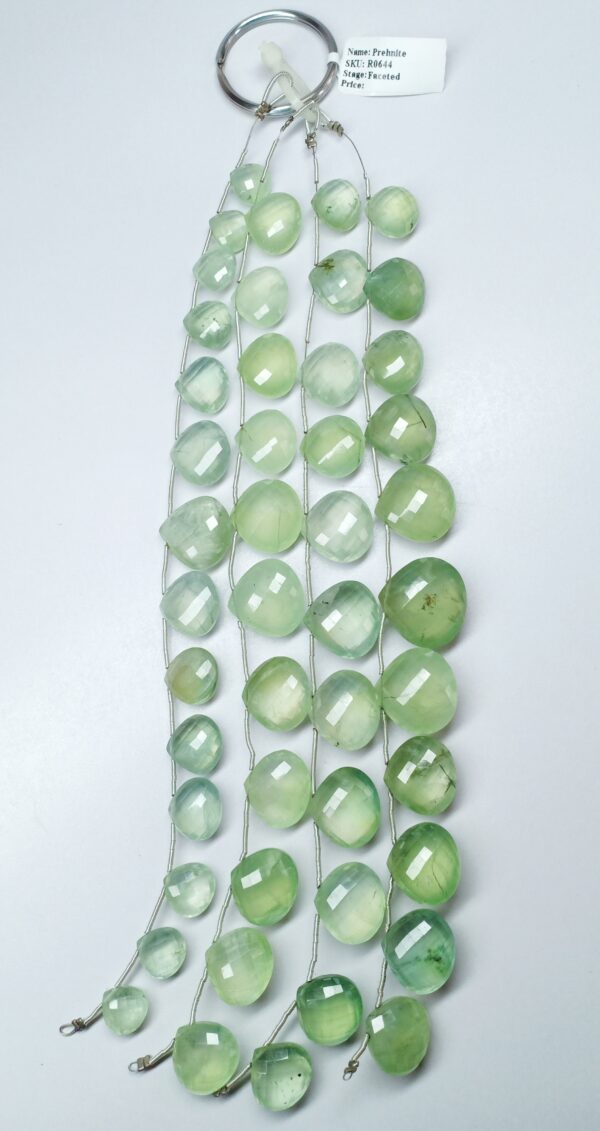 Prehnite Heart Shape Faceted (10-20mm) - Ravi Ratnesh