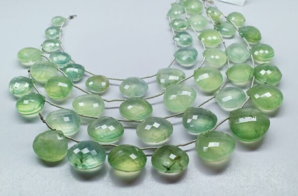 Prehnite Heart Shape Faceted (10-20mm) - Ravi Ratnesh