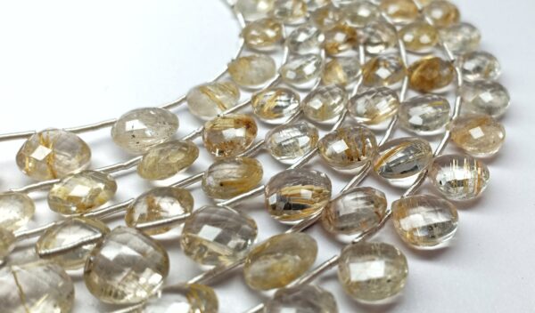 Rutilated Quartz Heart Shape Faceted (7-10mm) - Ravi Ratnesh