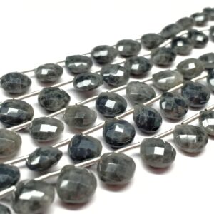 Grey Quartz Heart Shape Faceted (6.5-9mm) - Ravi Ratnesh